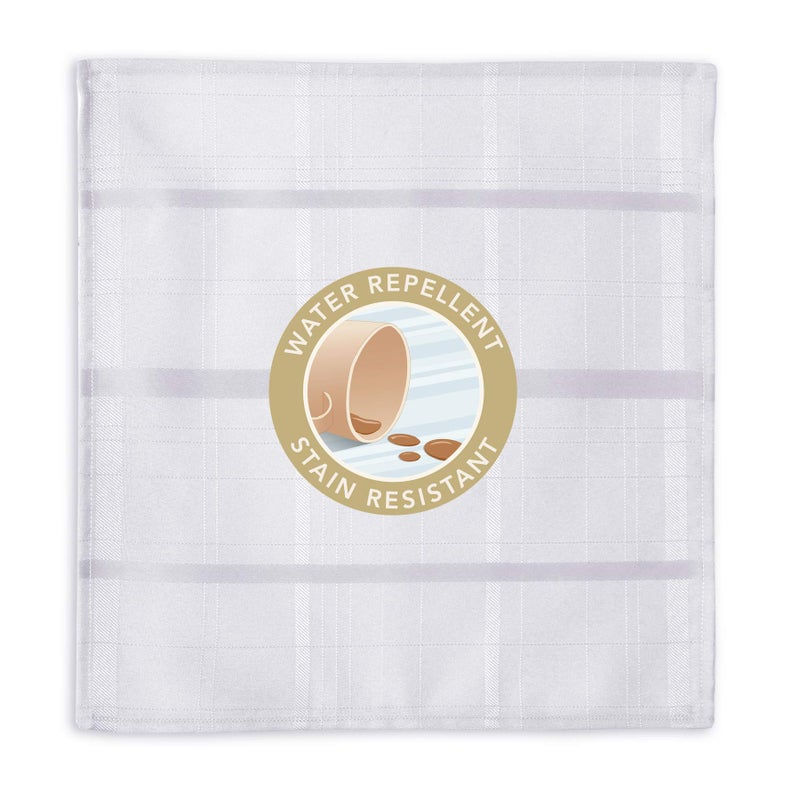 Newbridge 52 x 70 Inch Rectangle Fabric Tablecloth, Elegance Plaid, 100% Polyester, No Iron Soil Resistant Dining Room, Party and Banquet Table Cover, Solid Textured, White - Image 5